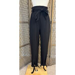 Grace Karin Black Paper Bag Pants sz S